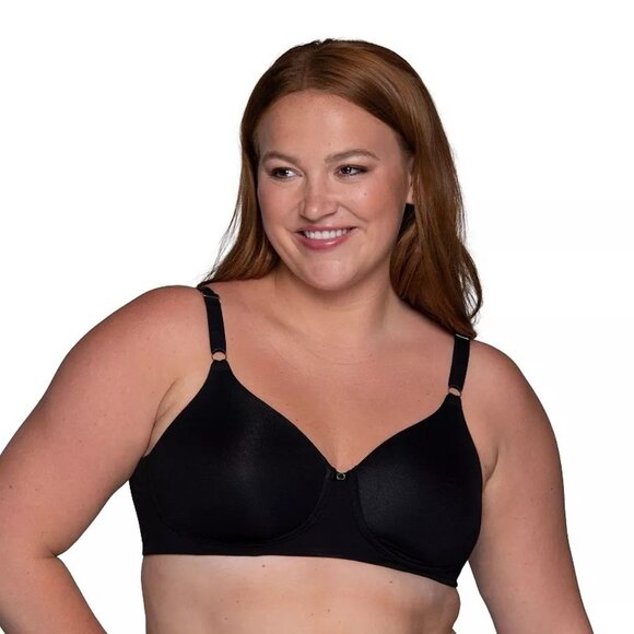 NWT Vanity Fair Beauty Back Wire-Free Contour Bra Sz 36D Midnight Black 72345 - Picture 1 of 7
